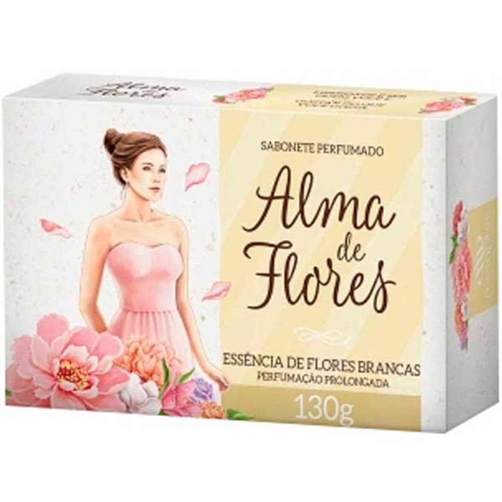 SABONETE ALMA DE FLORES BRANCAS 130G - Atacadista Super Adega