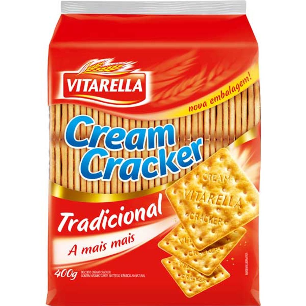 BISC VITARELLA CREAM CRACKER TRAD 400GR Atacadista Super Adega