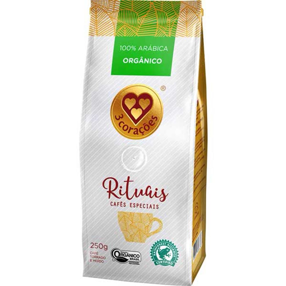 CAFE 3 CORACOES RITUAIS ORGANICO 250G Atacadista Super Adega